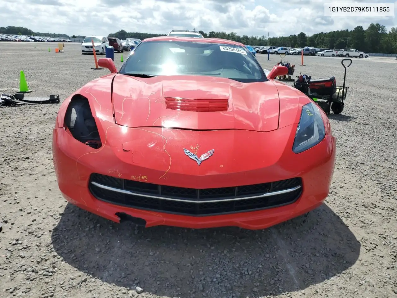 2019 Chevrolet Corvette Stingray 1Lt VIN: 1G1YB2D79K5111855 Lot: 65265465