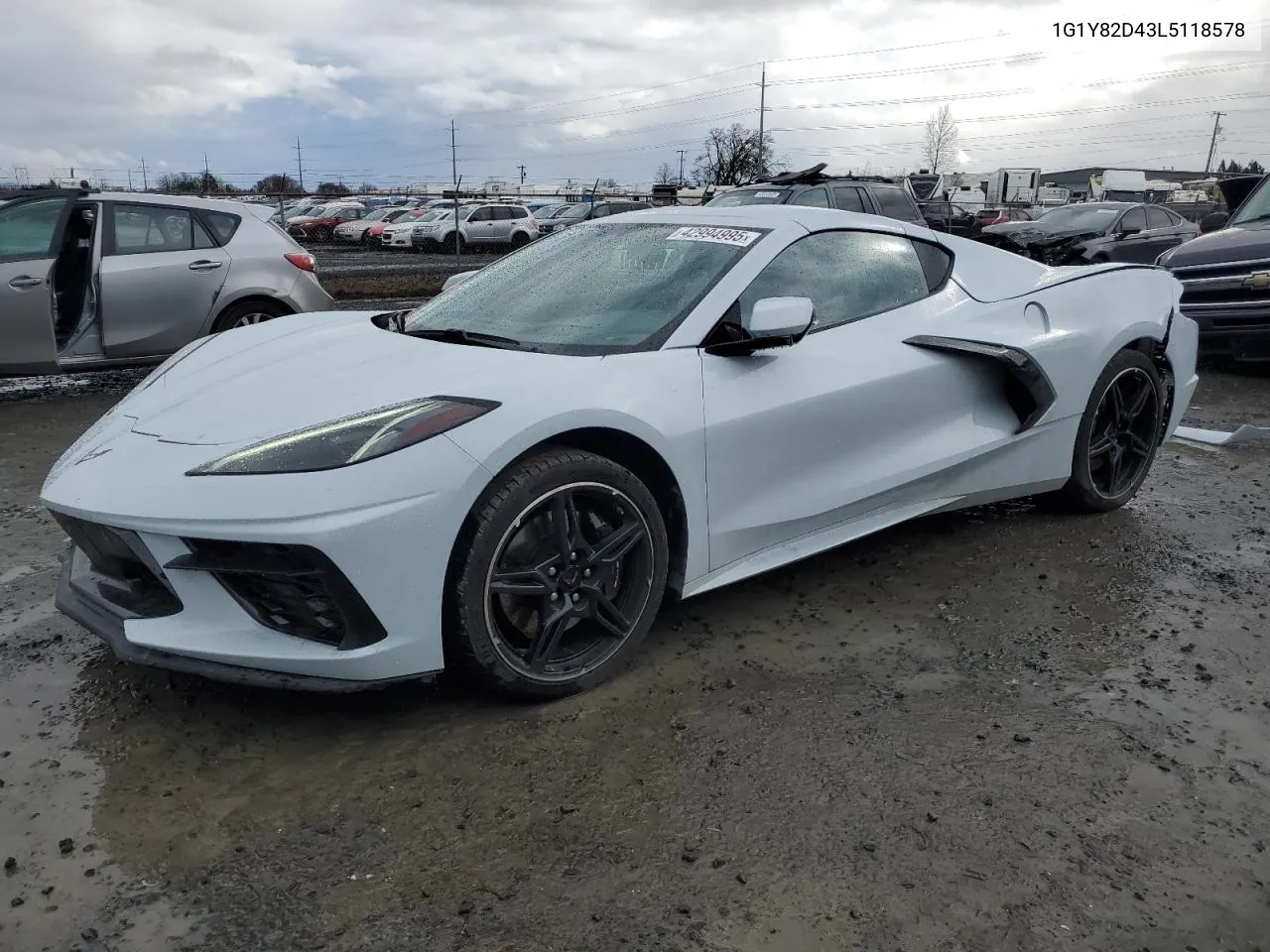 2020 Chevrolet Corvette Stingray 3Lt VIN: 1G1Y82D43L5118578 Lot: 42994995