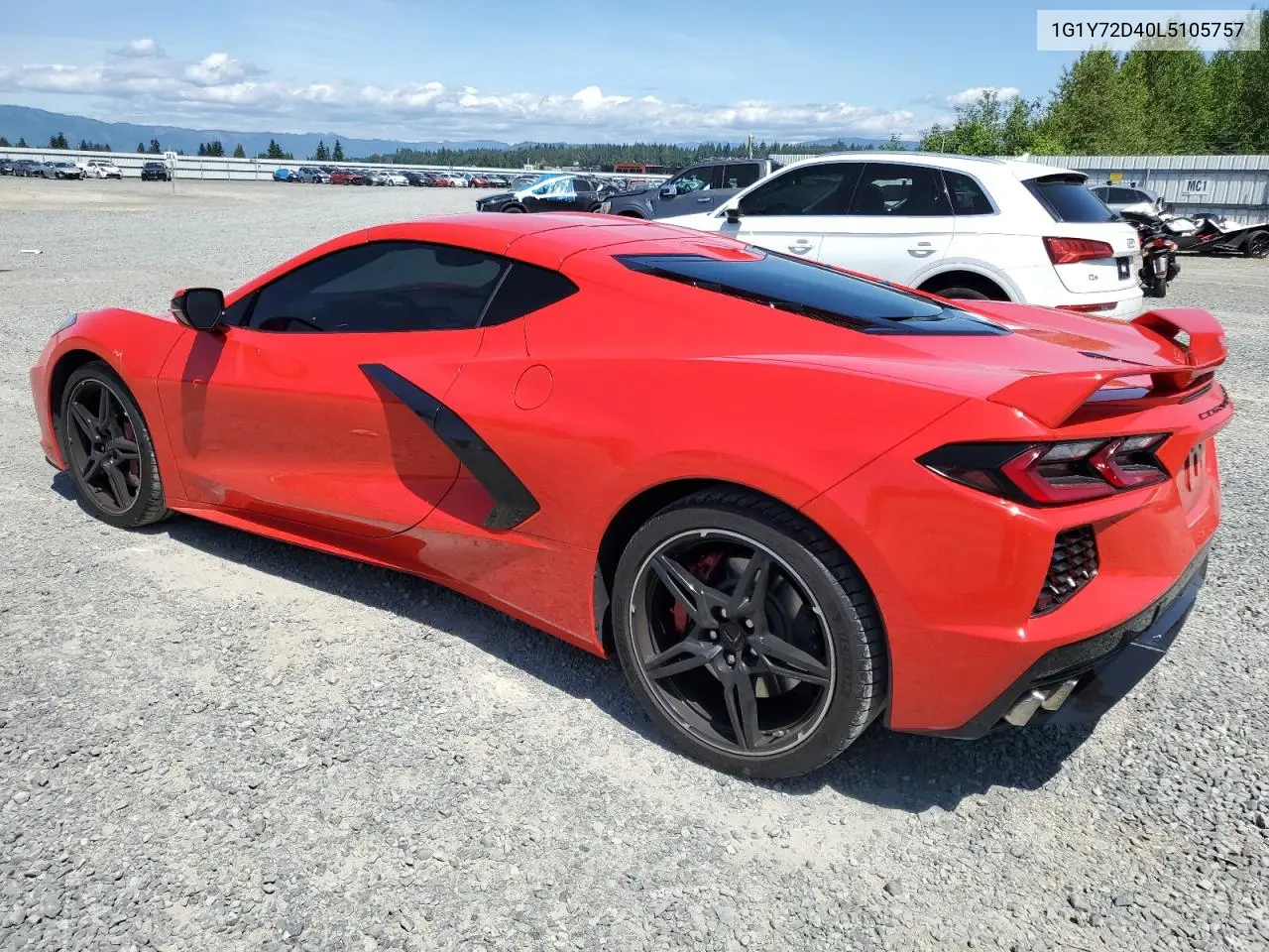 2020 Chevrolet Corvette Stingray 2Lt VIN: 1G1Y72D40L5105757 Lot: 60168675