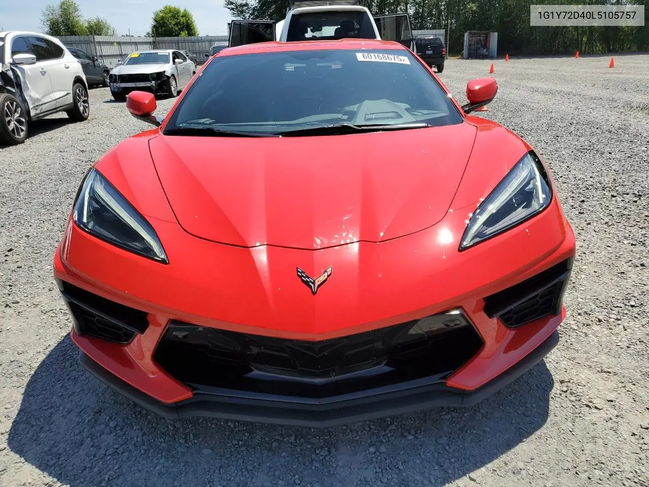 2020 Chevrolet Corvette Stingray 2Lt VIN: 1G1Y72D40L5105757 Lot: 60168675