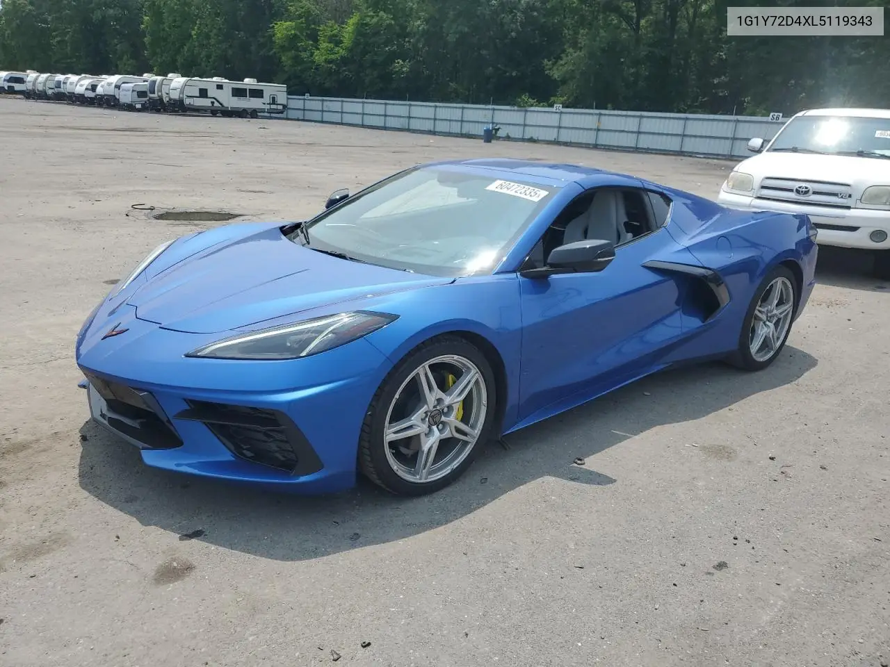 2020 Chevrolet Corvette Stingray 2Lt VIN: 1G1Y72D4XL5119343 Lot: 60472335