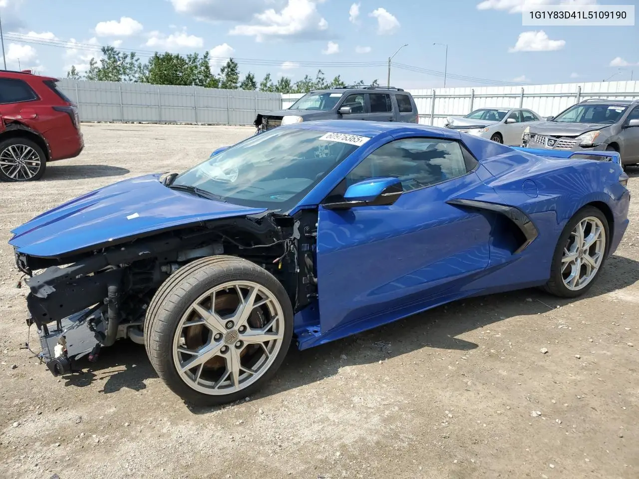 2020 Chevrolet Corvette Stingray 3Lt VIN: 1G1Y83D41L5109190 Lot: 60976365
