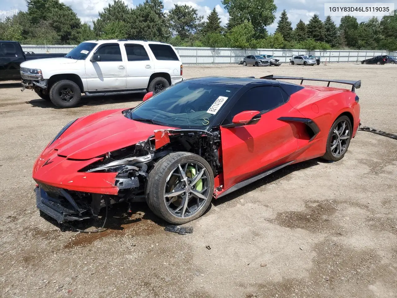 2020 Chevrolet Corvette Stingray 3Lt VIN: 1G1Y83D46L5119035 Lot: 62114785