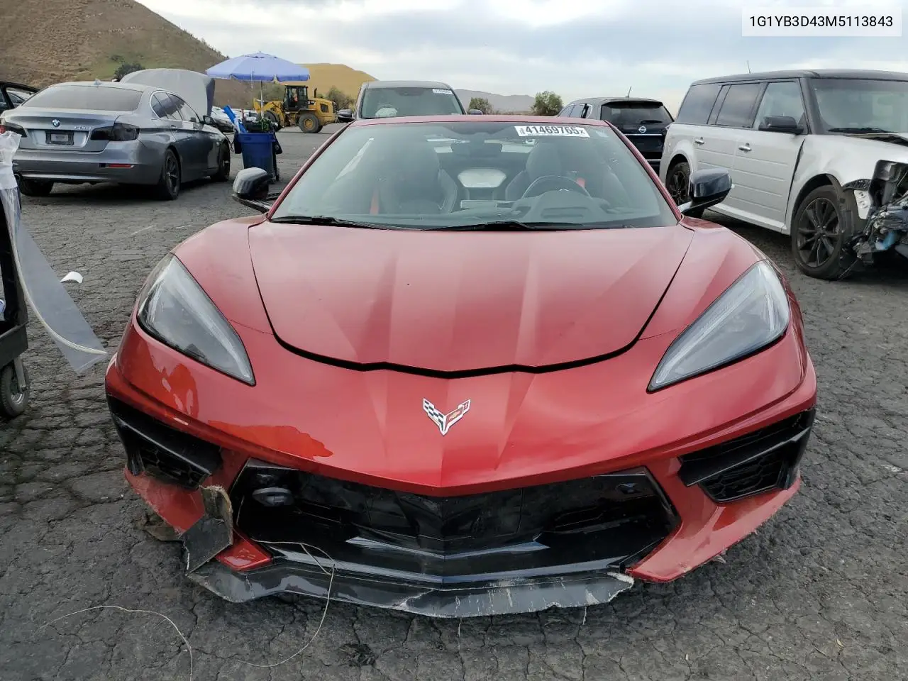2021 Chevrolet Corvette Stingray 2Lt VIN: 1G1YB3D43M5113843 Lot: 41469765
