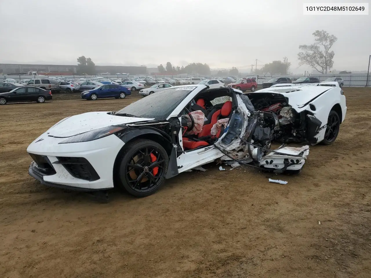 2021 Chevrolet Corvette Stingray 3Lt VIN: 1G1YC2D48M5102649 Lot: 45245515