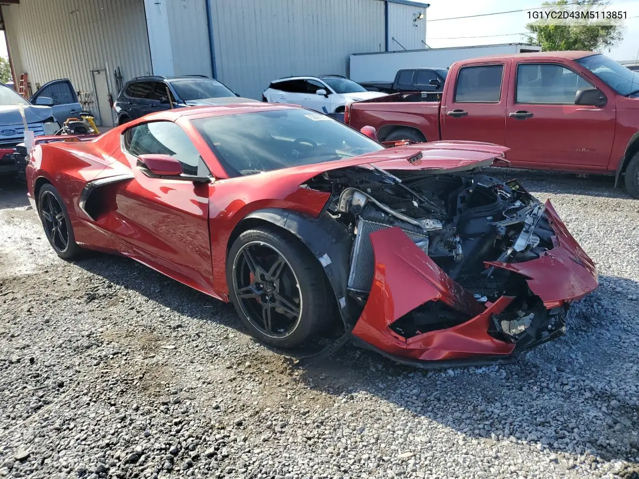 2021 Chevrolet Corvette Stingray 3Lt VIN: 1G1YC2D43M5113851 Lot: 53691975