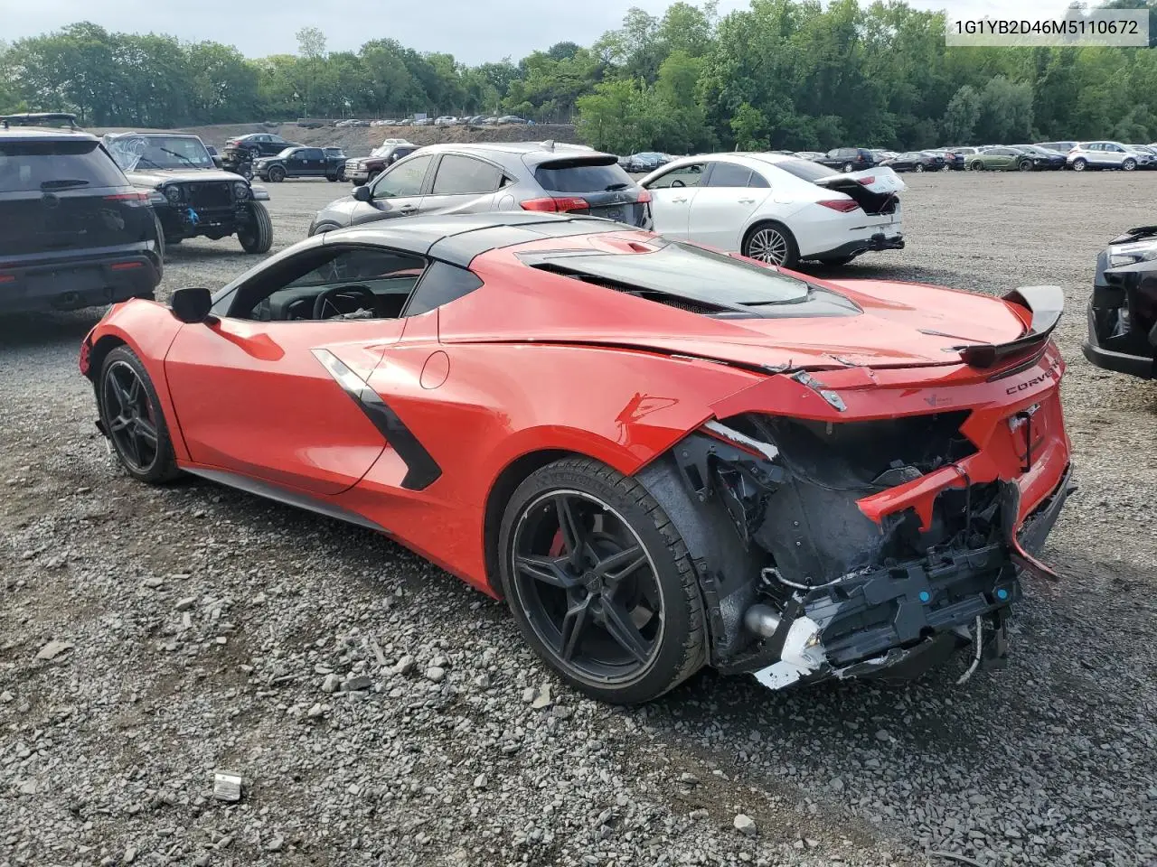 2021 Chevrolet Corvette Stingray 2Lt VIN: 1G1YB2D46M5110672 Lot: 58524185