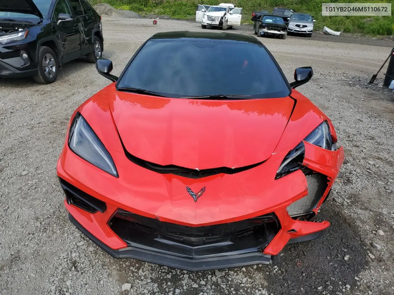 2021 Chevrolet Corvette Stingray 2Lt VIN: 1G1YB2D46M5110672 Lot: 58524185