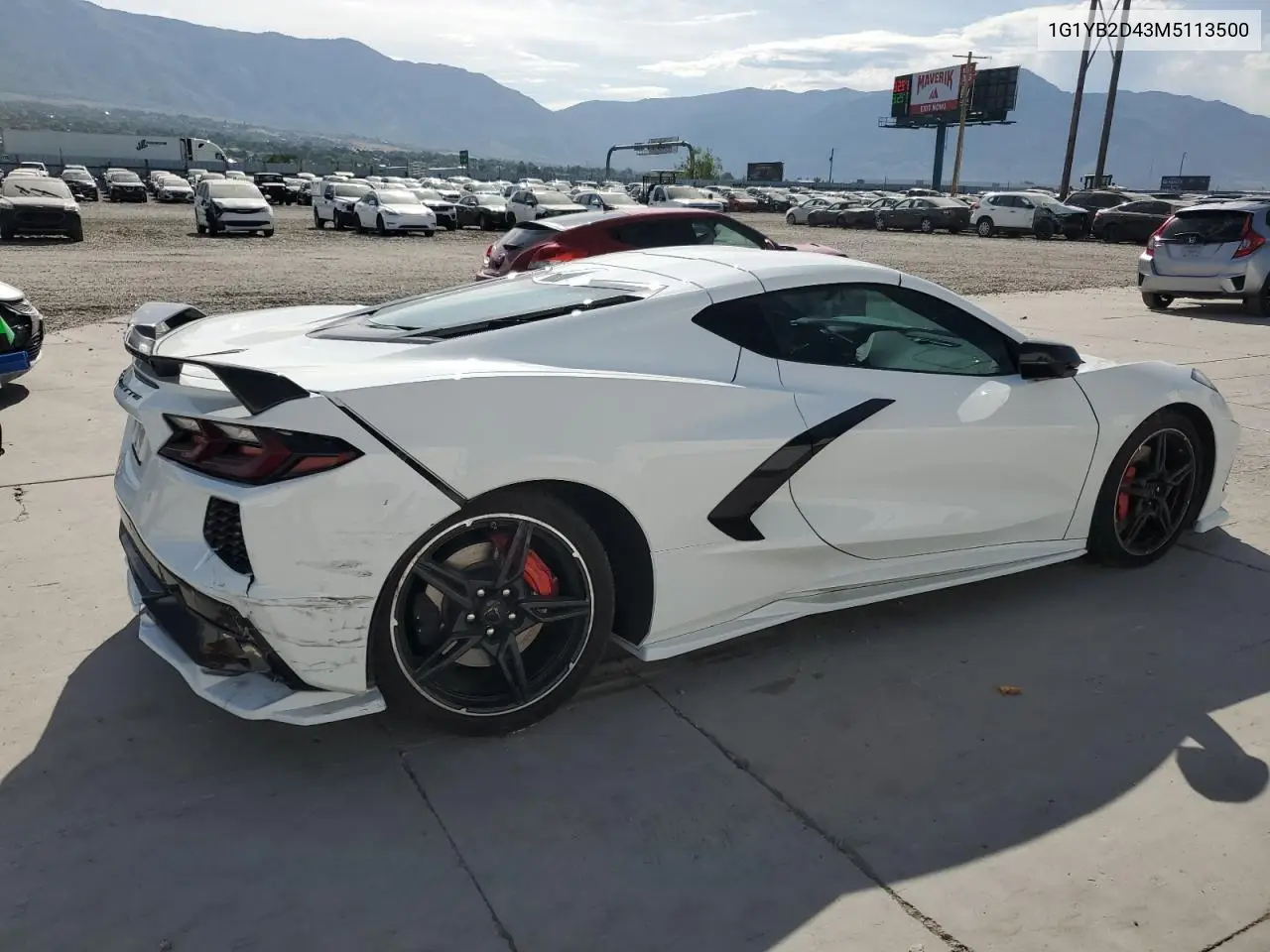 2021 Chevrolet Corvette Stingray 2Lt VIN: 1G1YB2D43M5113500 Lot: 60681225