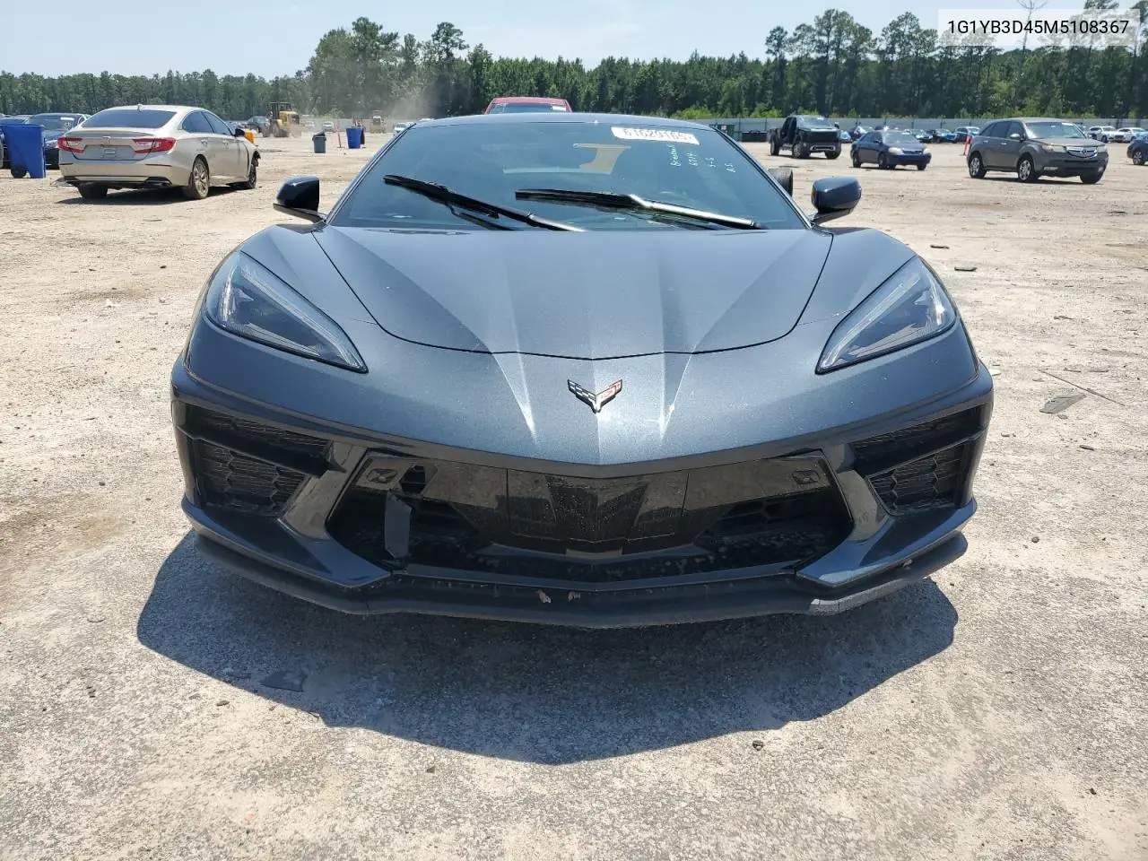 2021 Chevrolet Corvette Stingray 2Lt VIN: 1G1YB3D45M5108367 Lot: 61629165
