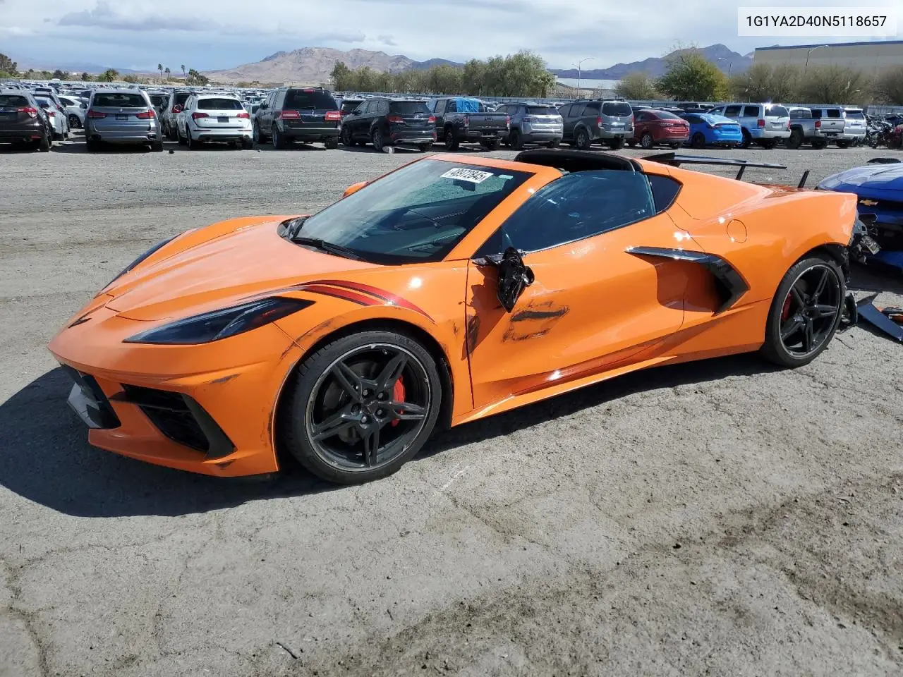 2022 Chevrolet Corvette Stingray 1Lt VIN: 1G1YA2D40N5118657 Lot: 48972845