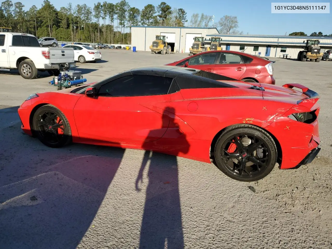 2022 Chevrolet Corvette Stingray 3Lt VIN: 1G1YC3D48N5111147 Lot: 50664765