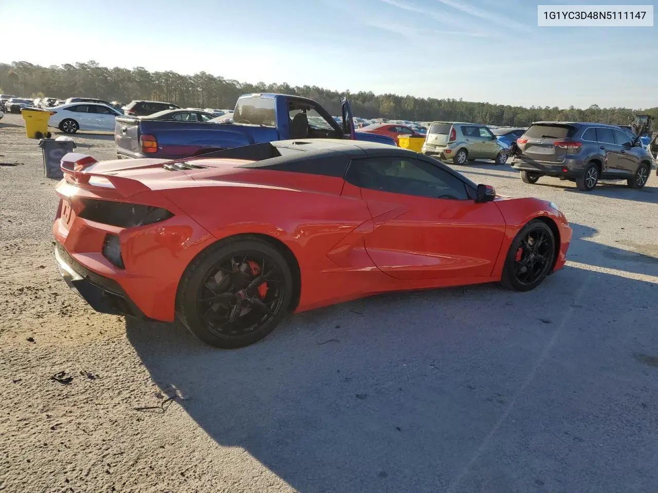 2022 Chevrolet Corvette Stingray 3Lt VIN: 1G1YC3D48N5111147 Lot: 50664765