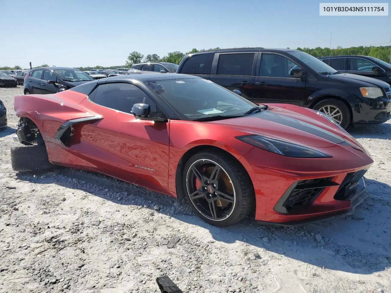 2022 Chevrolet Corvette Stingray 2Lt VIN: 1G1YB3D43N5111754 Lot: 51207725