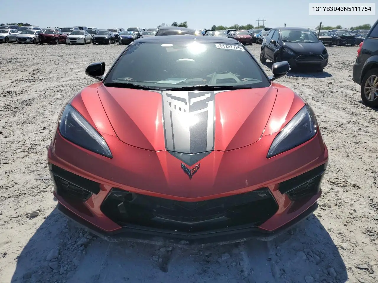 2022 Chevrolet Corvette Stingray 2Lt VIN: 1G1YB3D43N5111754 Lot: 51207725