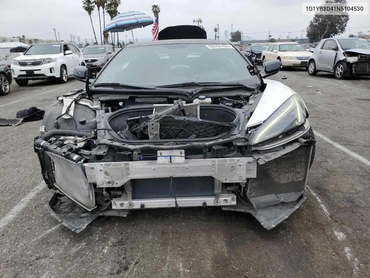 2022 Chevrolet Corvette Stingray 2Lt VIN: 1G1YB3D41N5104530 Lot: 53707455