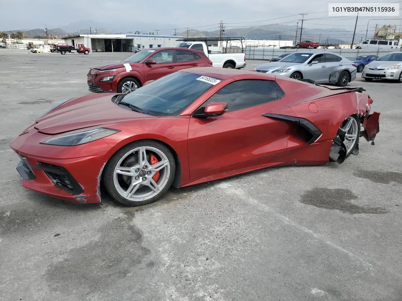 2022 Chevrolet Corvette Stingray 2Lt VIN: 1G1YB3D47N5115936 Lot: 54165325