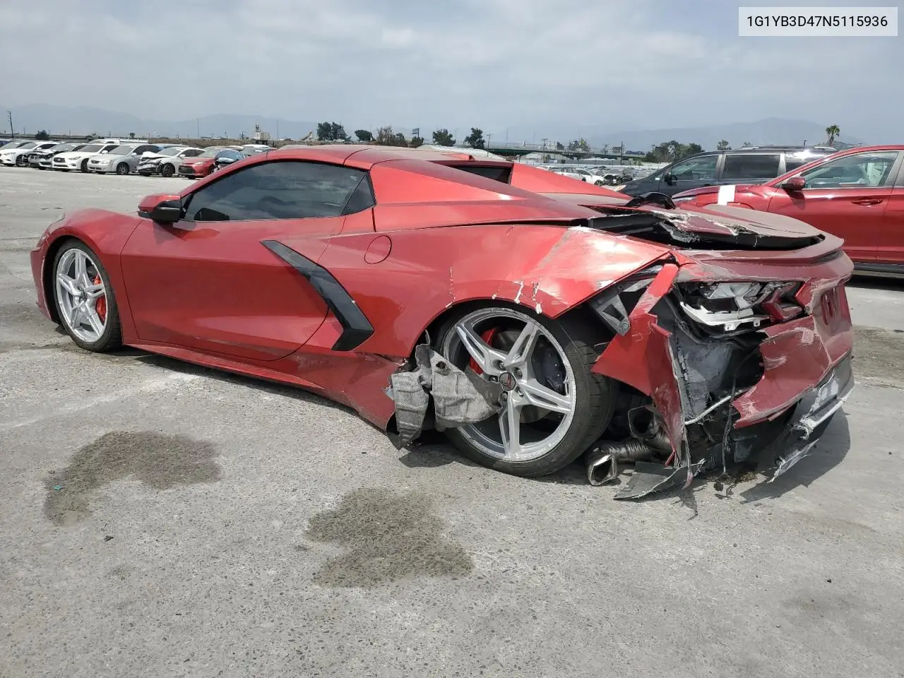 2022 Chevrolet Corvette Stingray 2Lt VIN: 1G1YB3D47N5115936 Lot: 54165325