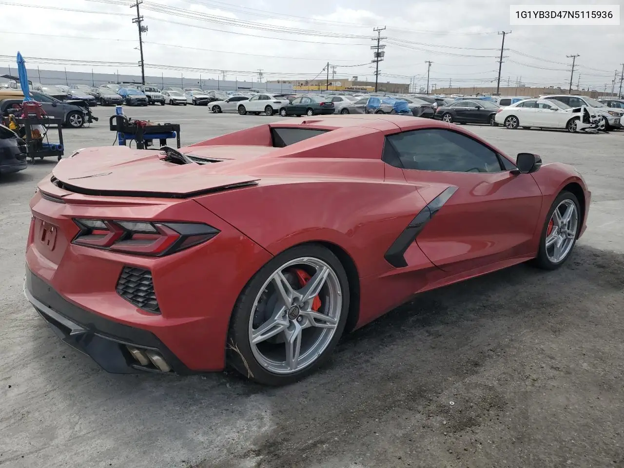 2022 Chevrolet Corvette Stingray 2Lt VIN: 1G1YB3D47N5115936 Lot: 54165325