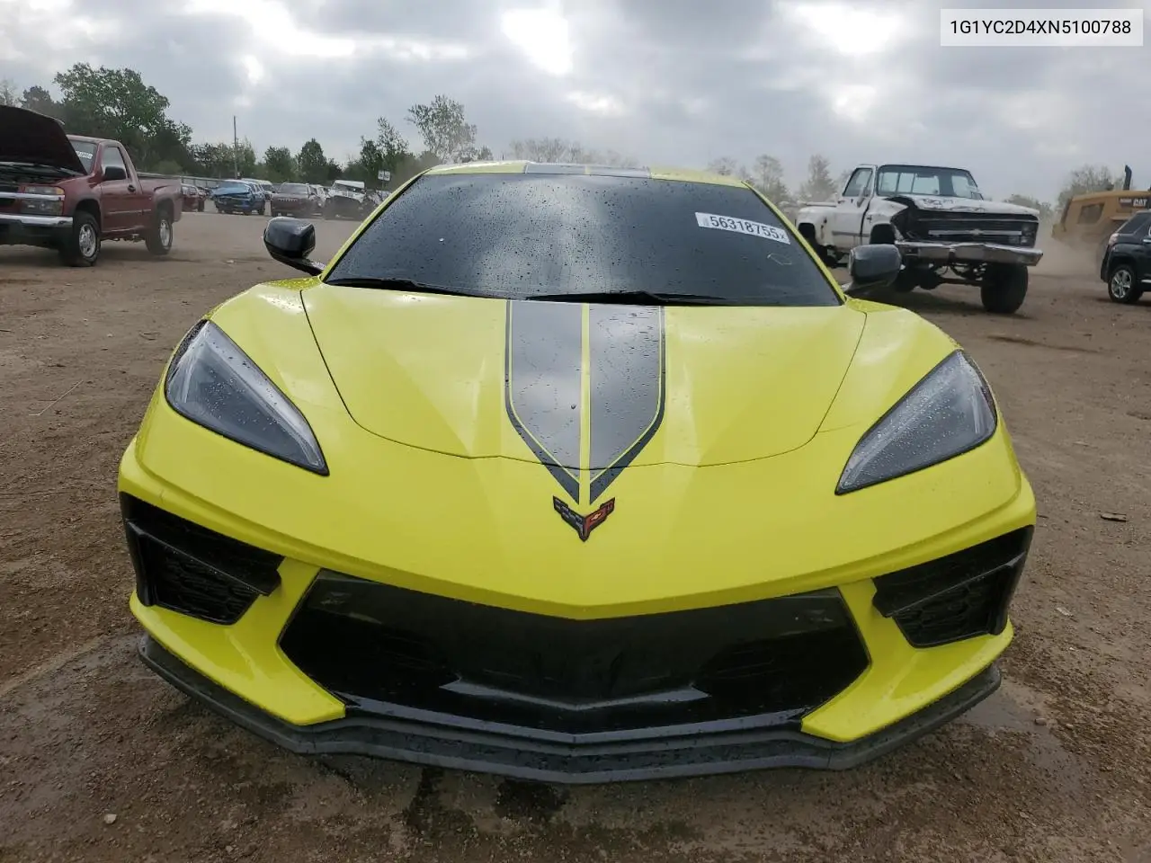 2022 Chevrolet Corvette Stingray 3Lt VIN: 1G1YC2D4XN5100788 Lot: 56318755
