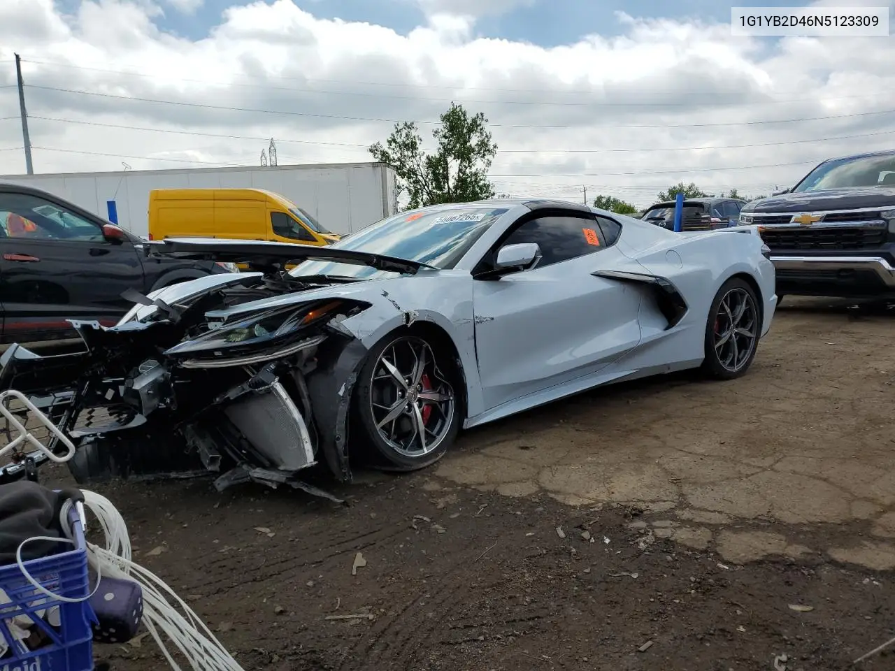 2022 Chevrolet Corvette Stingray 2Lt VIN: 1G1YB2D46N5123309 Lot: 58067265