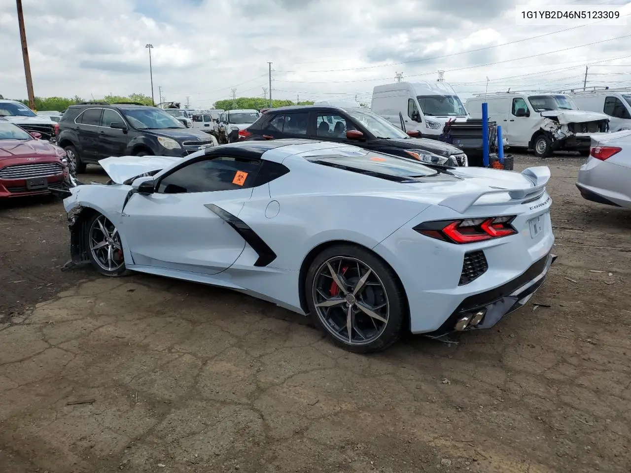 2022 Chevrolet Corvette Stingray 2Lt VIN: 1G1YB2D46N5123309 Lot: 58067265