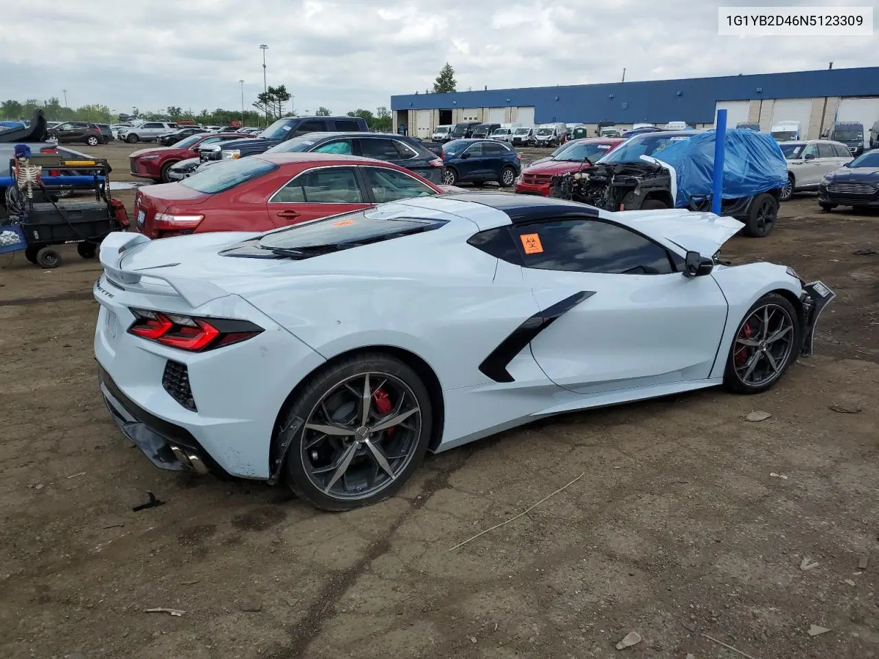 2022 Chevrolet Corvette Stingray 2Lt VIN: 1G1YB2D46N5123309 Lot: 58067265