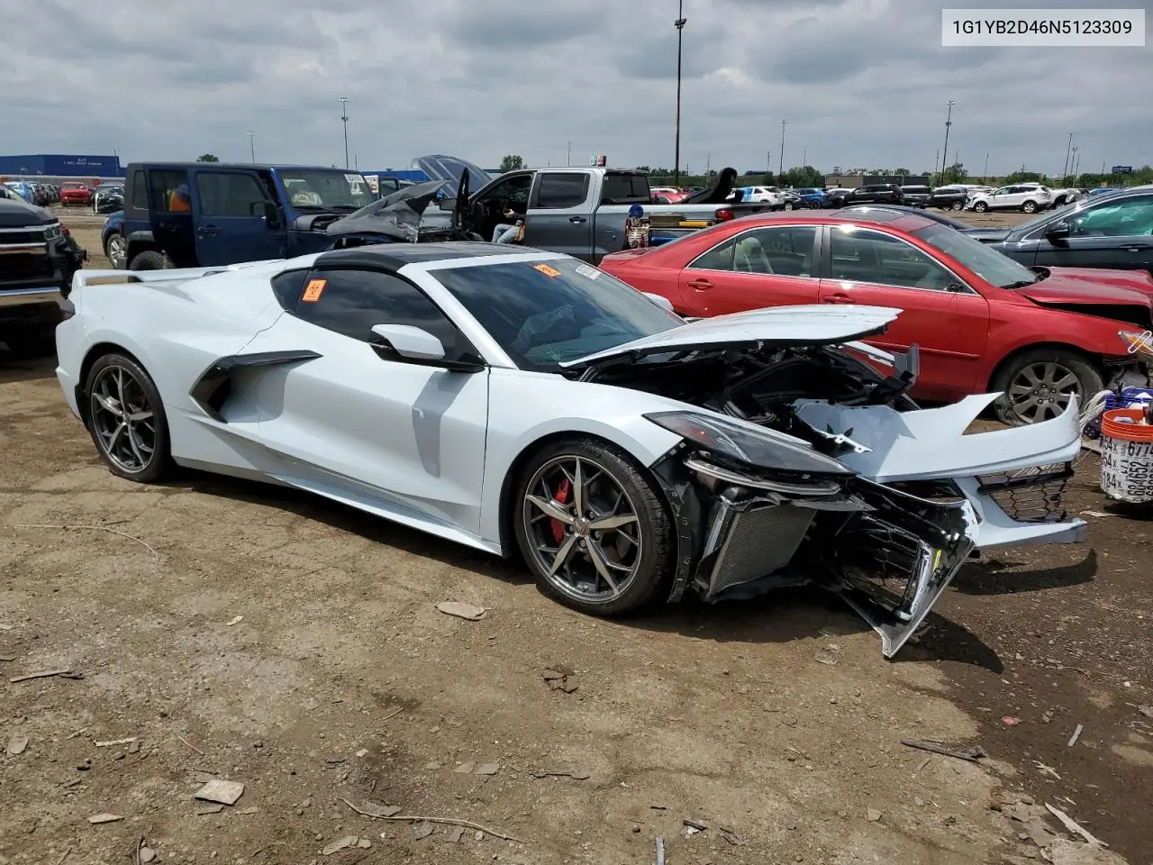 2022 Chevrolet Corvette Stingray 2Lt VIN: 1G1YB2D46N5123309 Lot: 58067265