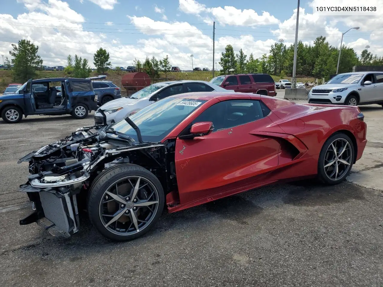 2022 Chevrolet Corvette Stingray 3Lt VIN: 1G1YC3D4XN5118438 Lot: 59428605