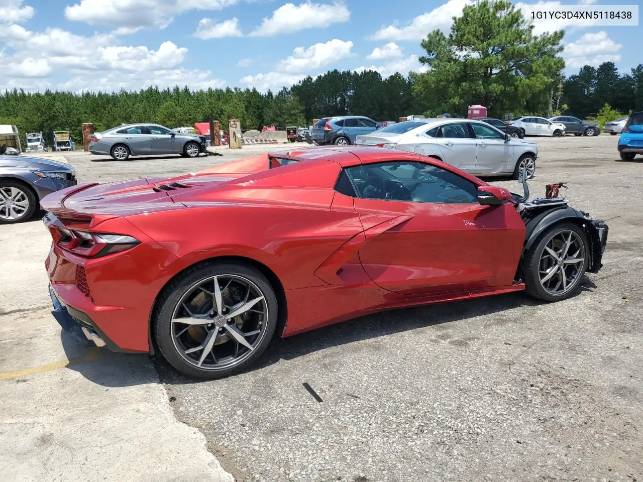2022 Chevrolet Corvette Stingray 3Lt VIN: 1G1YC3D4XN5118438 Lot: 59428605