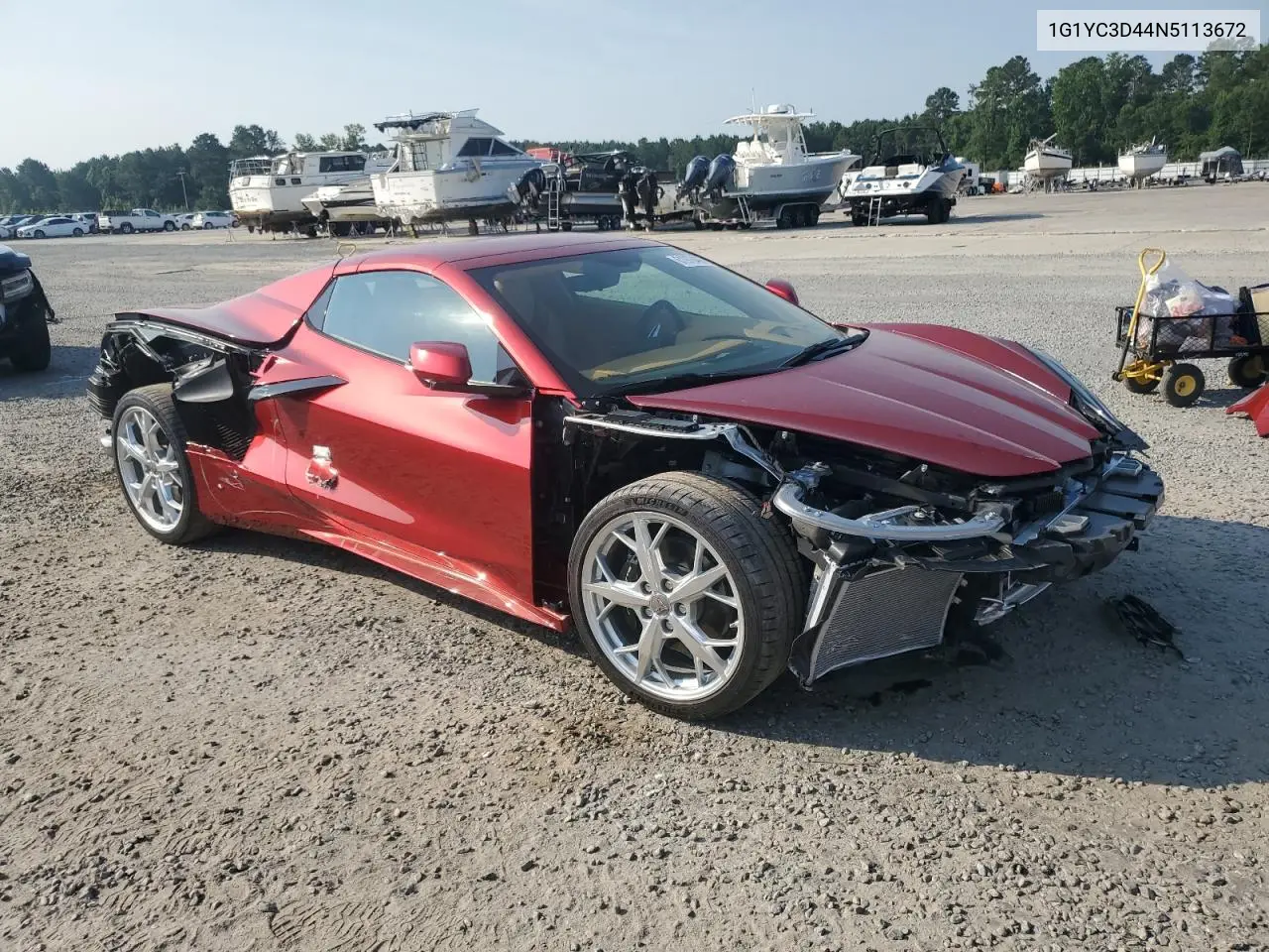 2022 Chevrolet Corvette Stingray 3Lt VIN: 1G1YC3D44N5113672 Lot: 61976465