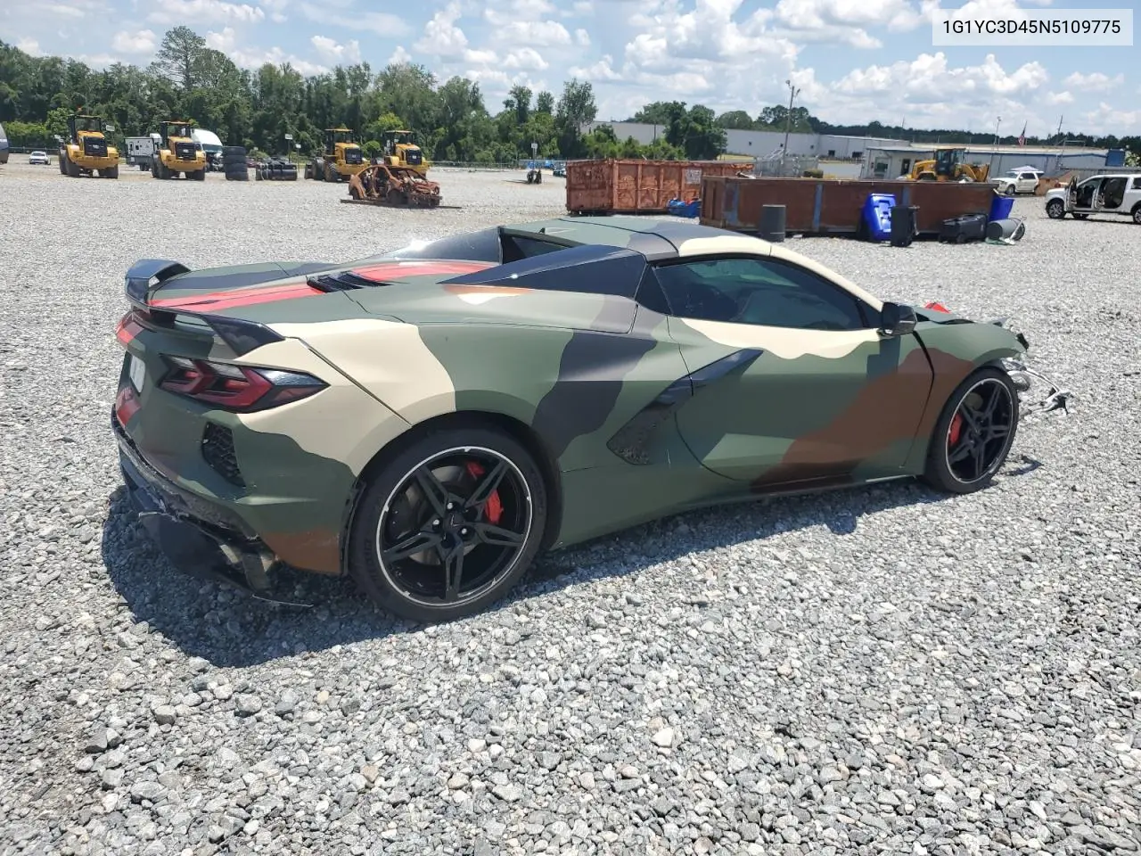 2022 Chevrolet Corvette Stingray 3Lt VIN: 1G1YC3D45N5109775 Lot: 62470125