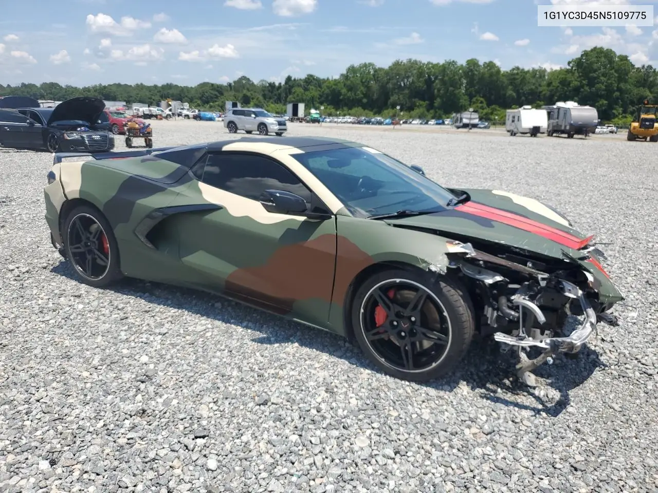 2022 Chevrolet Corvette Stingray 3Lt VIN: 1G1YC3D45N5109775 Lot: 62470125
