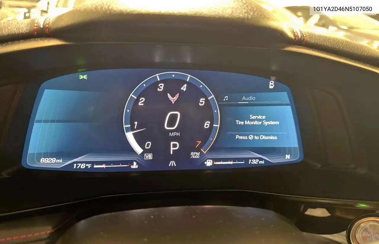 2022 Chevrolet Corvette Stingray 1Lt VIN: 1G1YA2D46N5107050 Lot: 62793555