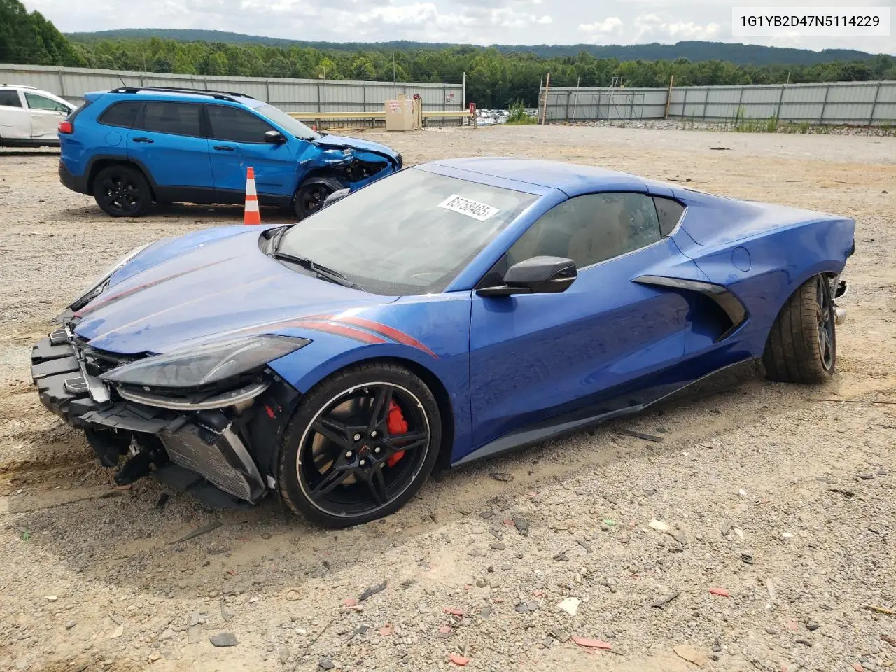 2022 Chevrolet Corvette Stingray 2Lt VIN: 1G1YB2D47N5114229 Lot: 65758485