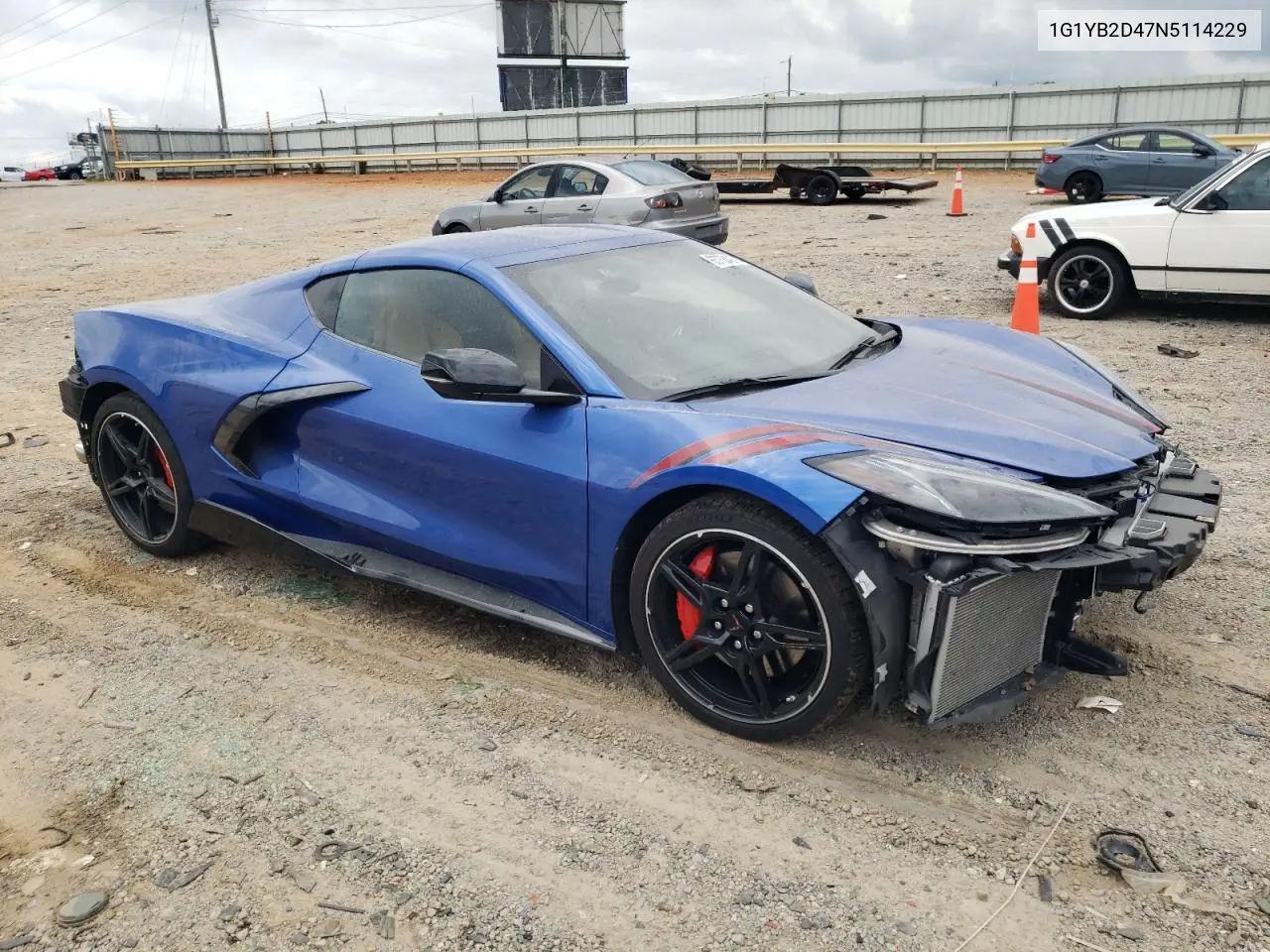 2022 Chevrolet Corvette Stingray 2Lt VIN: 1G1YB2D47N5114229 Lot: 65758485