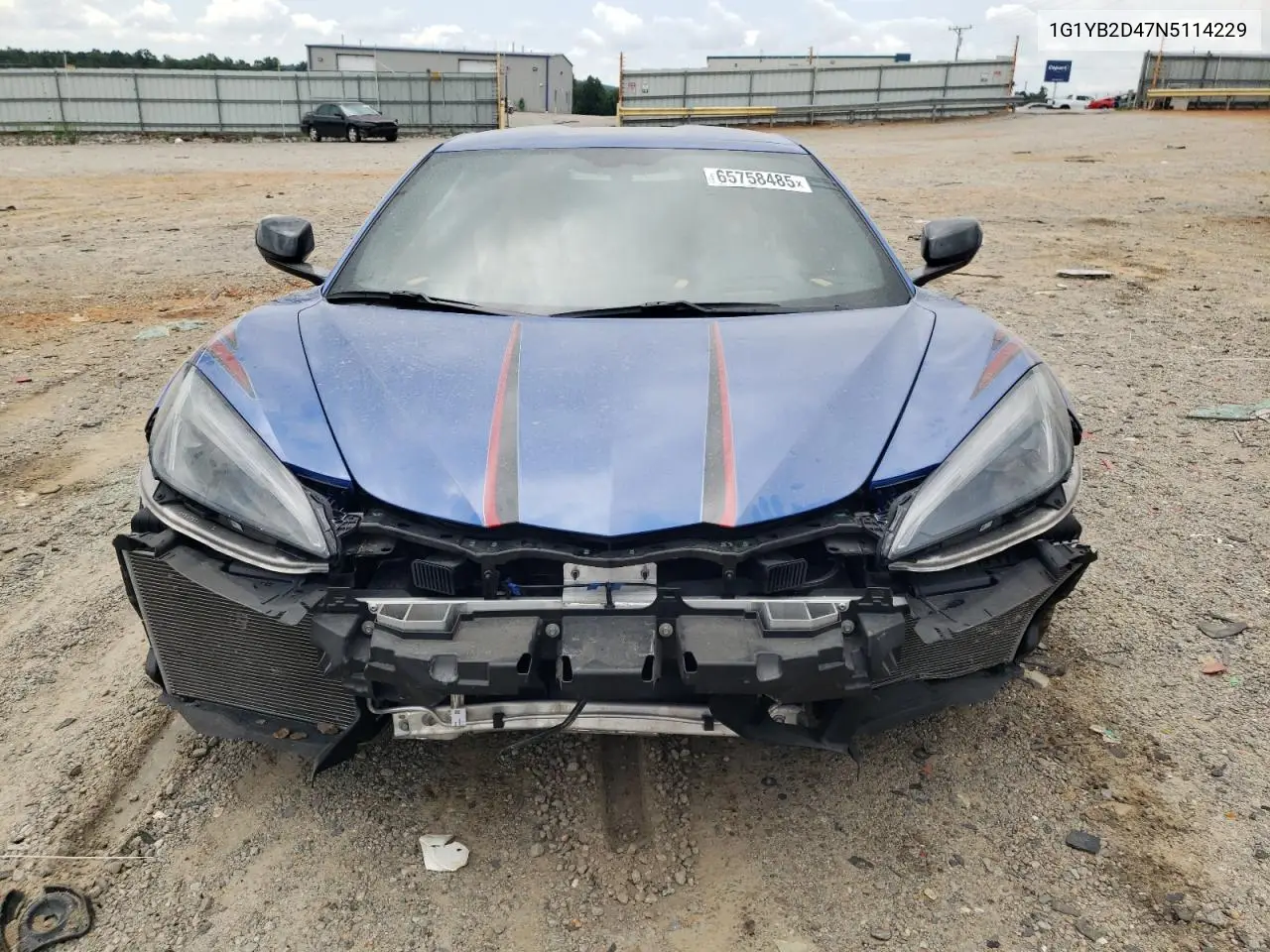 2022 Chevrolet Corvette Stingray 2Lt VIN: 1G1YB2D47N5114229 Lot: 65758485