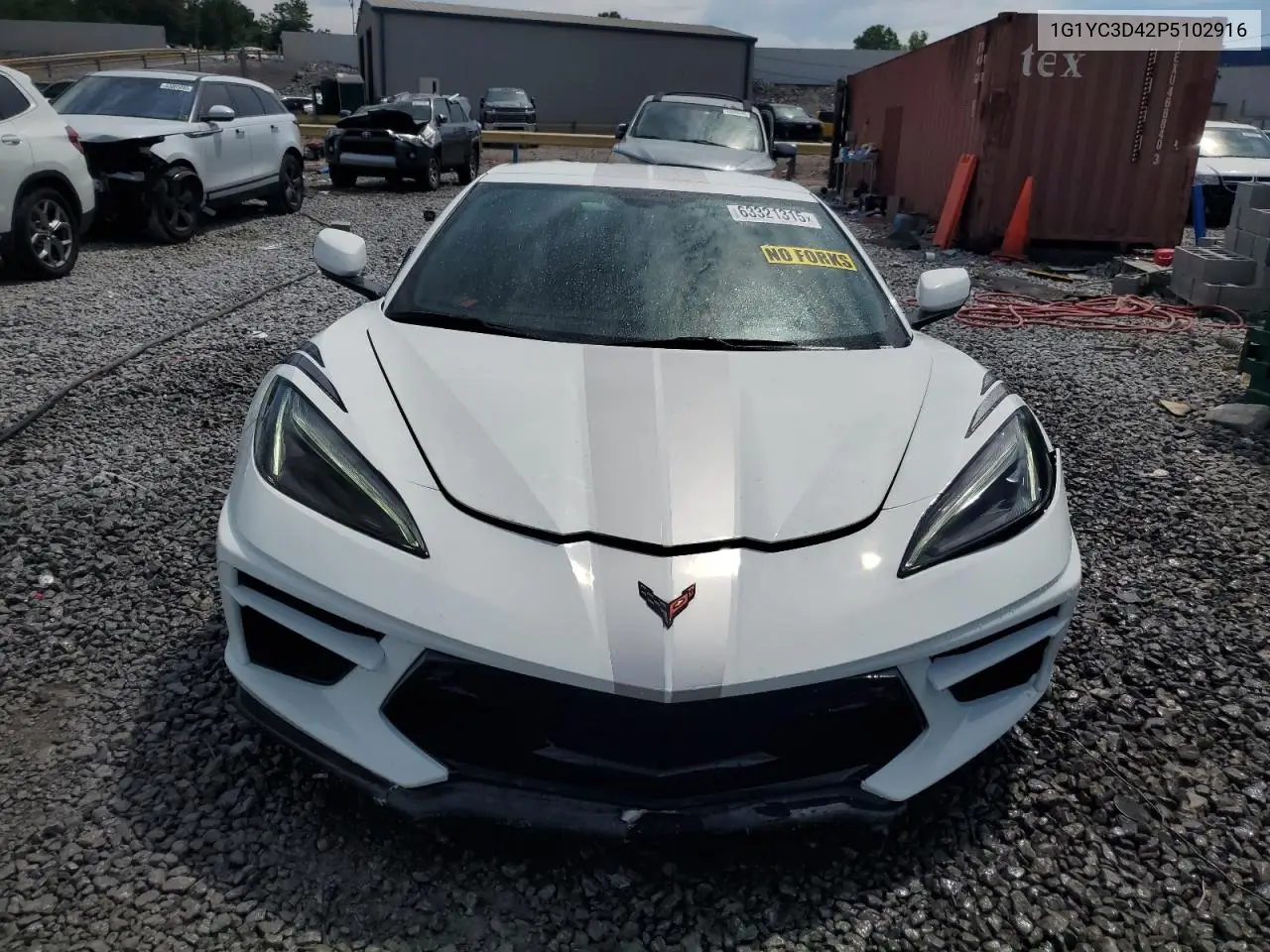 2023 Chevrolet Corvette Stingray 3Lt VIN: 1G1YC3D42P5102916 Lot: 63321315