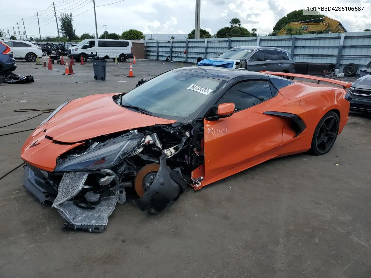 2025 Chevrolet Corvette Stingray 2Lt VIN: 1G1YB3D42S5106587 Lot: 65733705
