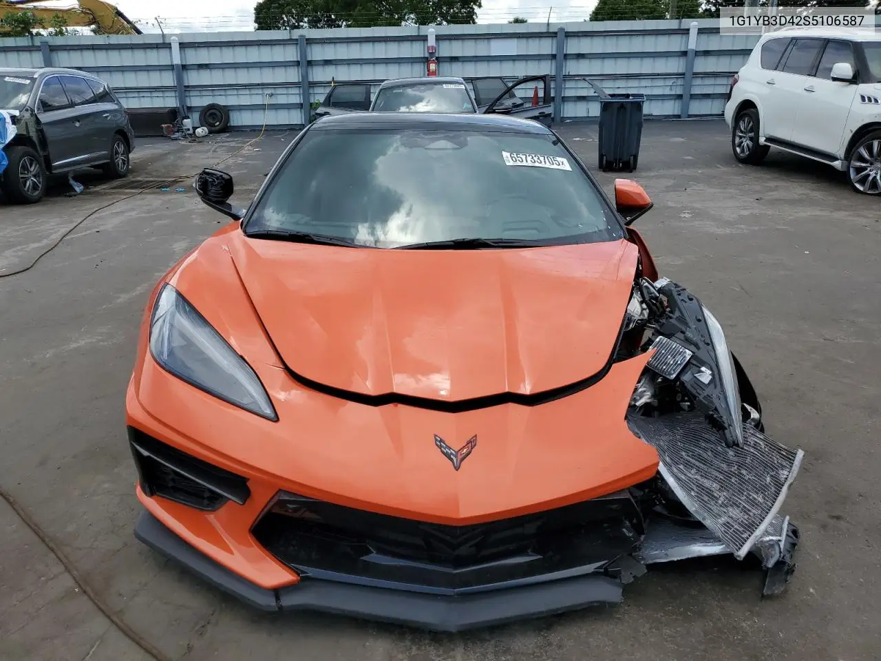 2025 Chevrolet Corvette Stingray 2Lt VIN: 1G1YB3D42S5106587 Lot: 65733705