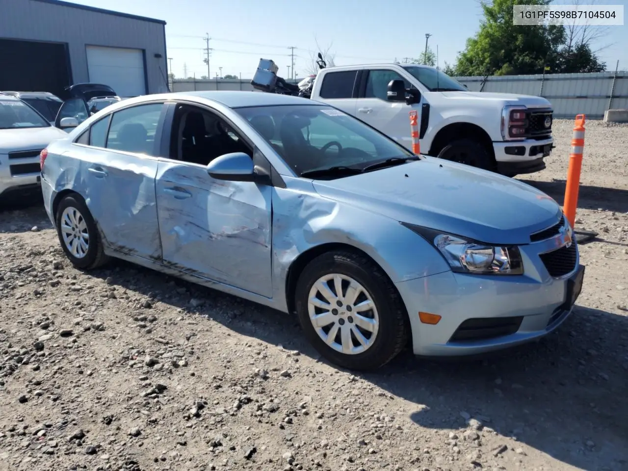 2011 Chevrolet Cruze Lt VIN: 1G1PF5S98B7104504 Lot: 63083215
