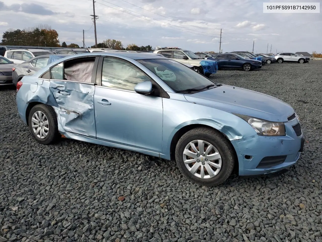 2011 Chevrolet Cruze Lt VIN: 1G1PF5S91B7142950 Lot: 77607954