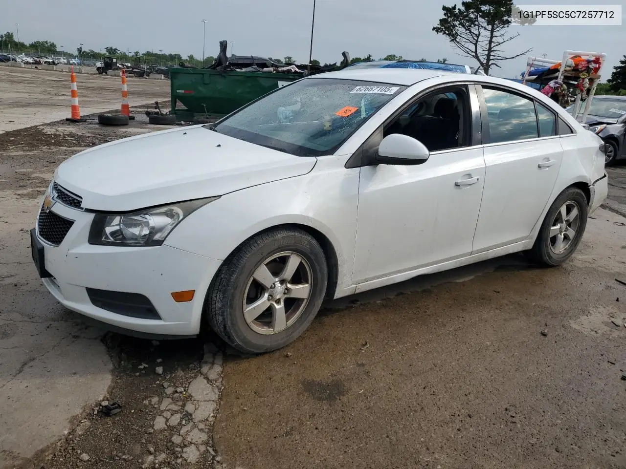 2012 Chevrolet Cruze Lt VIN: 1G1PF5SC5C7257712 Lot: 62667105