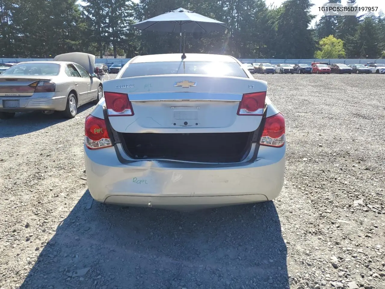 2013 Chevrolet Cruze Lt VIN: 1G1PC5SB6D7197957 Lot: 62803505