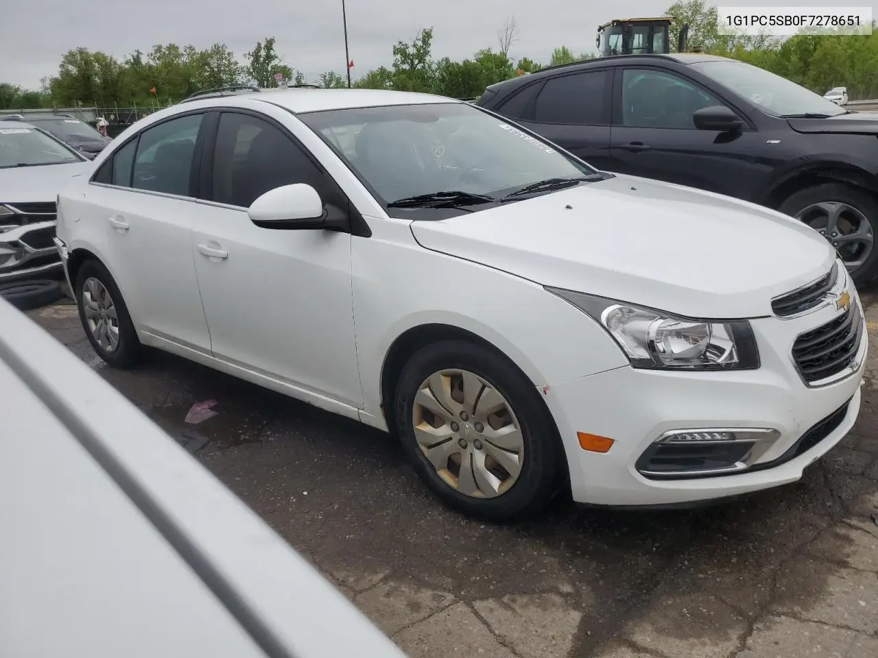 2015 Chevrolet Cruze Lt VIN: 1G1PC5SB0F7278651 Lot: 56923385