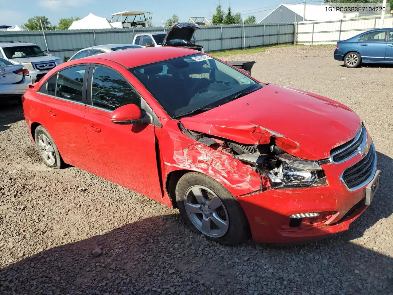 2015 Chevrolet Cruze Lt VIN: 1G1PC5SB3F7104220 Lot: 62870625