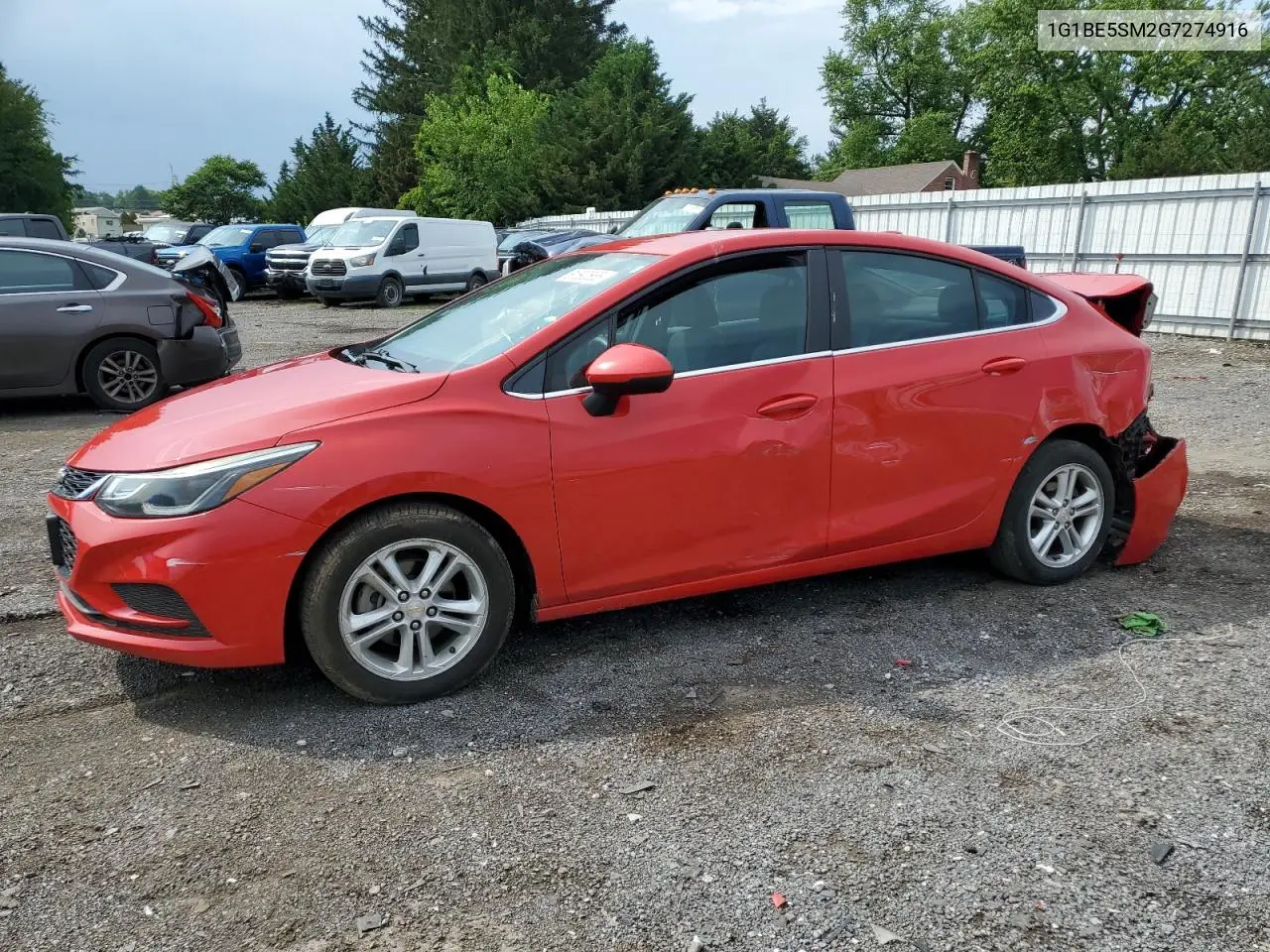 2016 Chevrolet Cruze Lt VIN: 1G1BE5SM2G7274916 Lot: 61690665