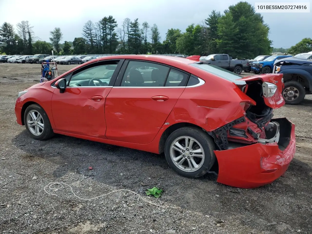 2016 Chevrolet Cruze Lt VIN: 1G1BE5SM2G7274916 Lot: 61690665