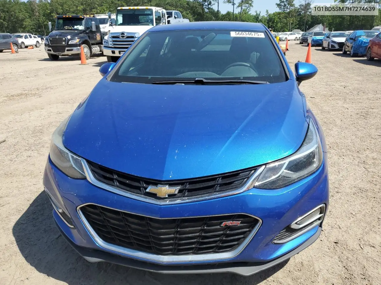 2017 Chevrolet Cruze Lt VIN: 1G1BD5SM7H7274639 Lot: 56034675