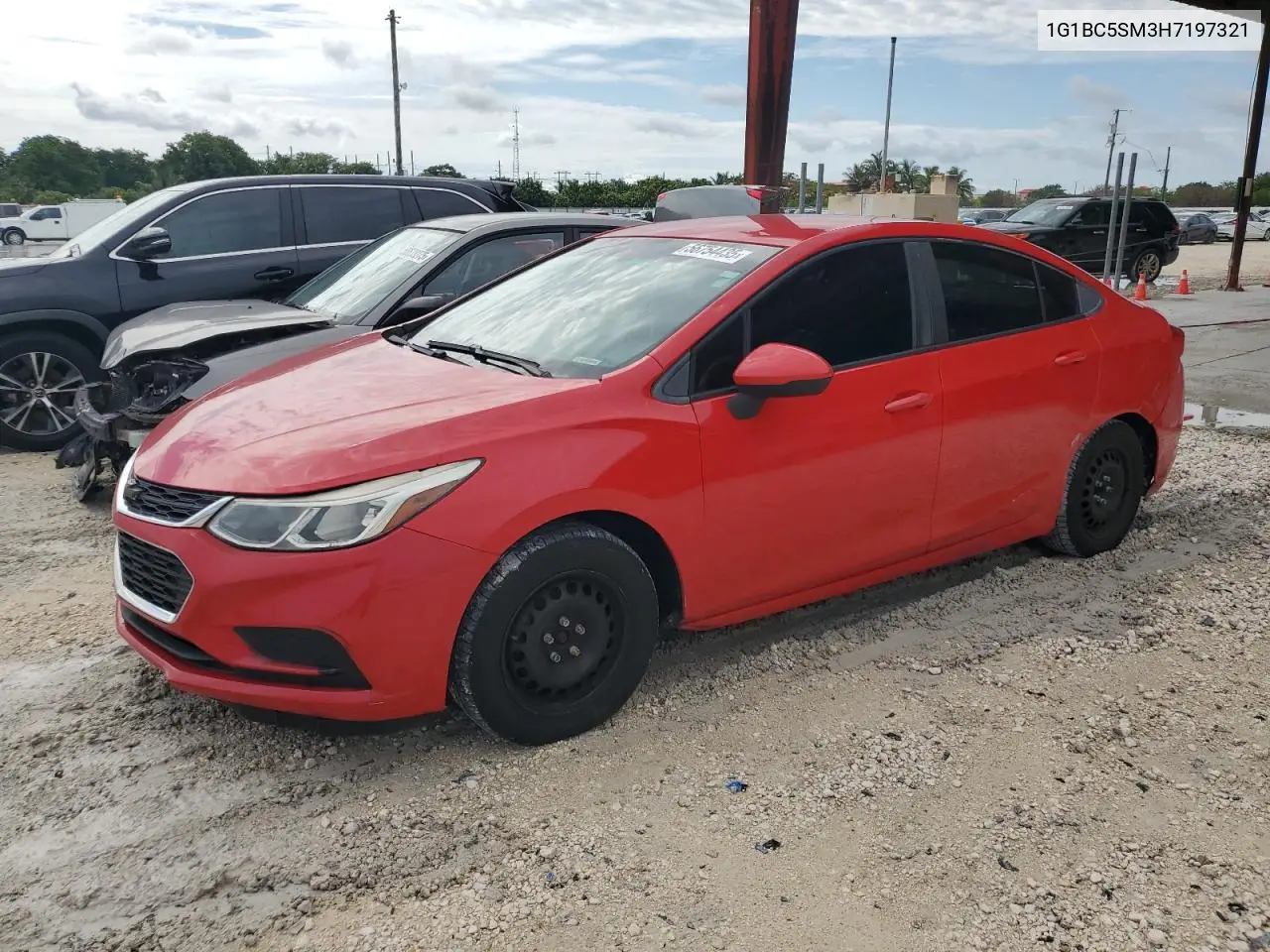 2017 Chevrolet Cruze Ls VIN: 1G1BC5SM3H7197321 Lot: 56754435